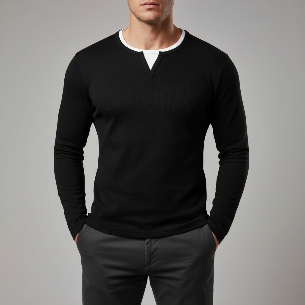Marcello Henley Long Sleeve Shirt
