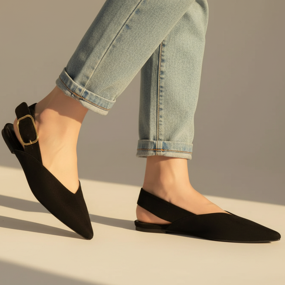 Mirella Pointed Toe Slingback Flats