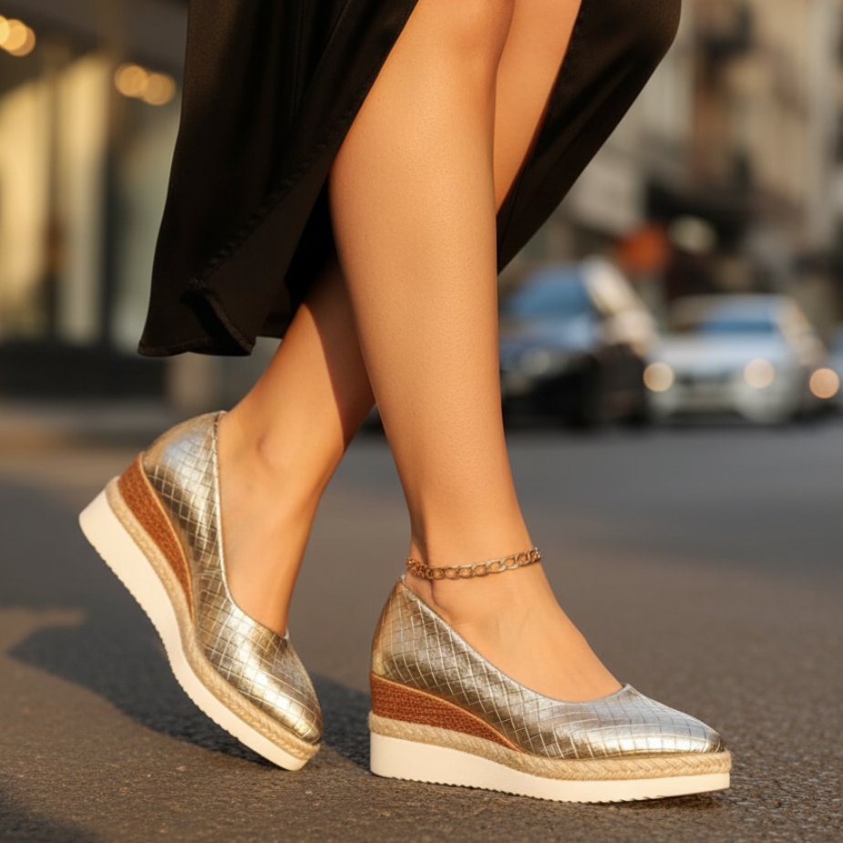 Liora Pointed Toe Wedge Slip on Flats