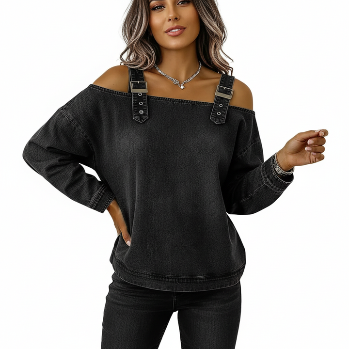 Elissa Off The Shoulder Denim Top