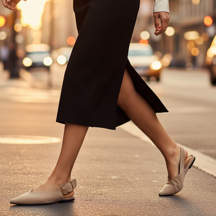 Mirella Pointed Toe Slingback Flats