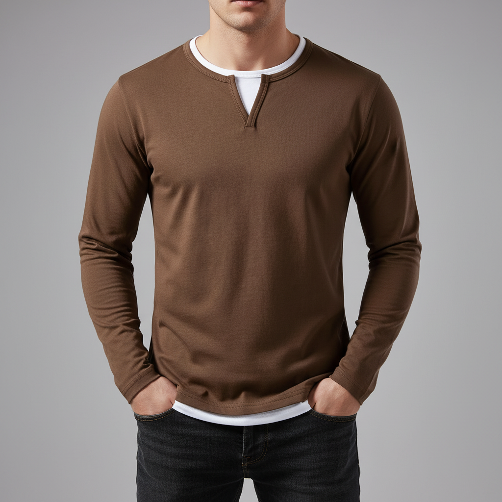 Marcello Henley Long Sleeve Shirt