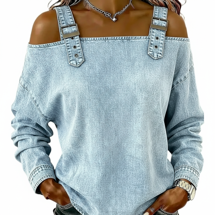 Elissa Off The Shoulder Denim Top