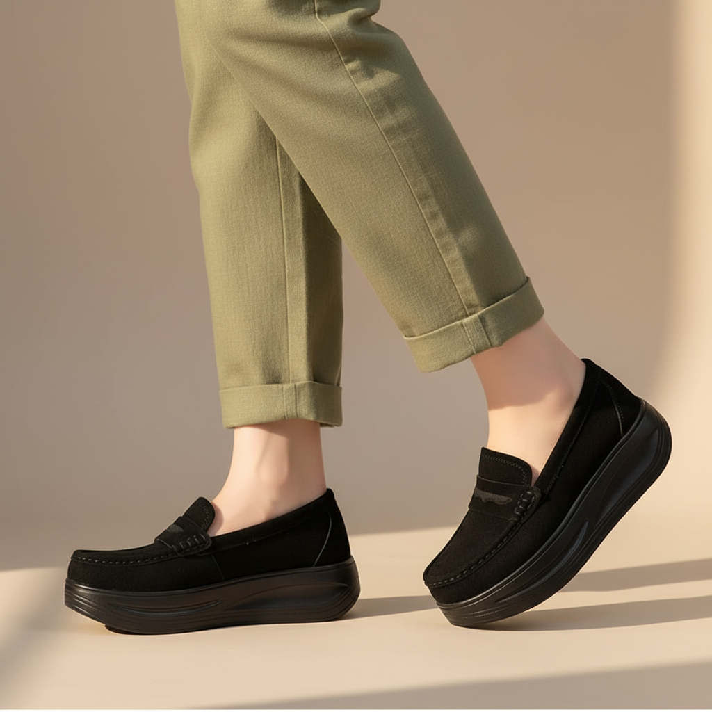 Rosalie Suede Platform Walking Shoes