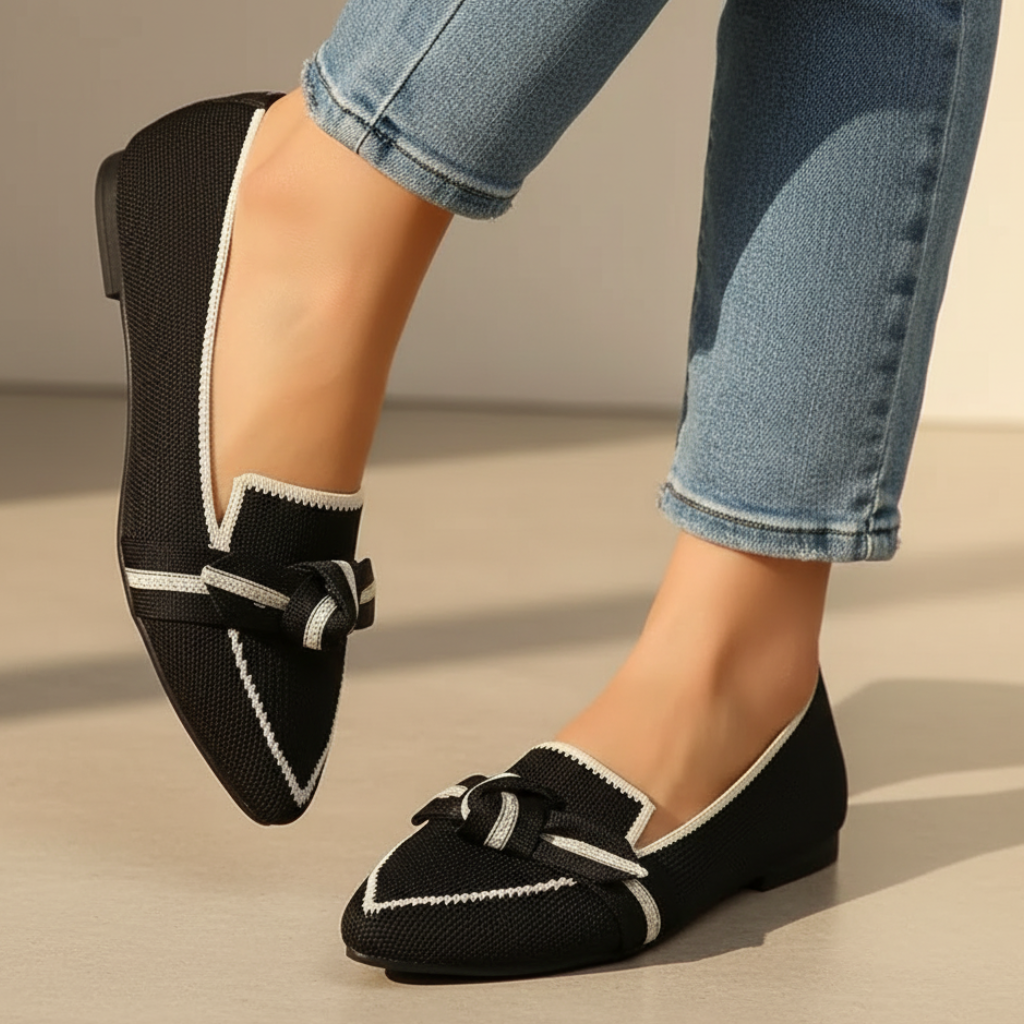 Larissa Pointed Toe Knit Flats