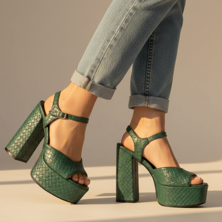 Valentina Buckle Platform Heels