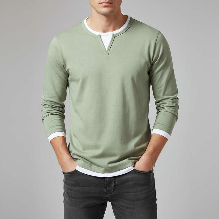 Marcello Henley Long Sleeve Shirt