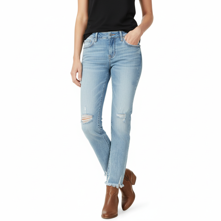 Billie Distressed Straight Leg Jeans