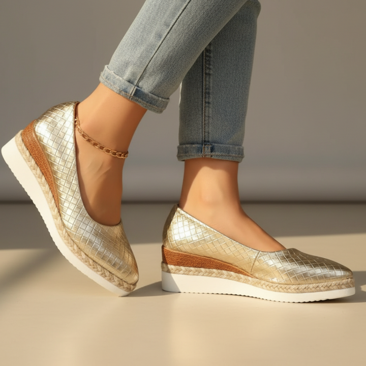 Liora Pointed Toe Wedge Slip on Flats