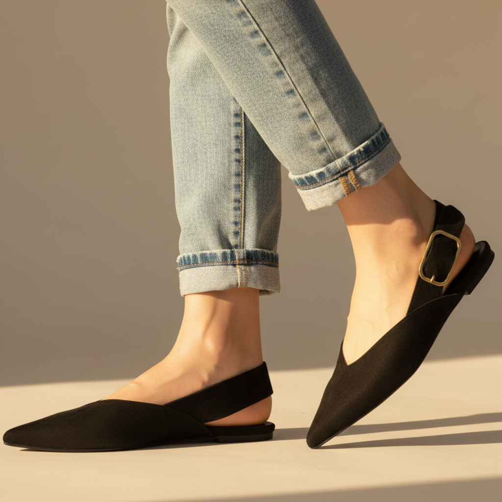 Mirella Pointed Toe Slingback Flats