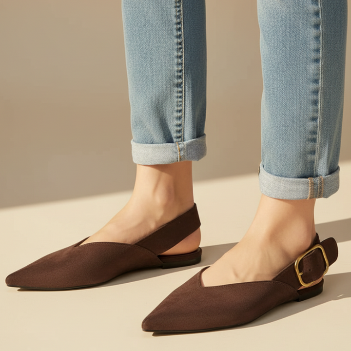 Mirella Pointed Toe Slingback Flats