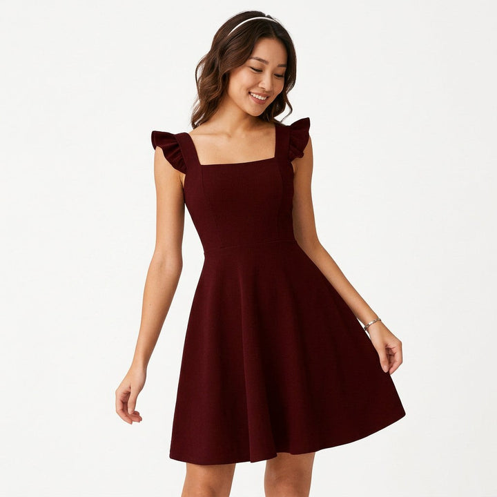 Rosaria Ruffle Strap Mini Dress