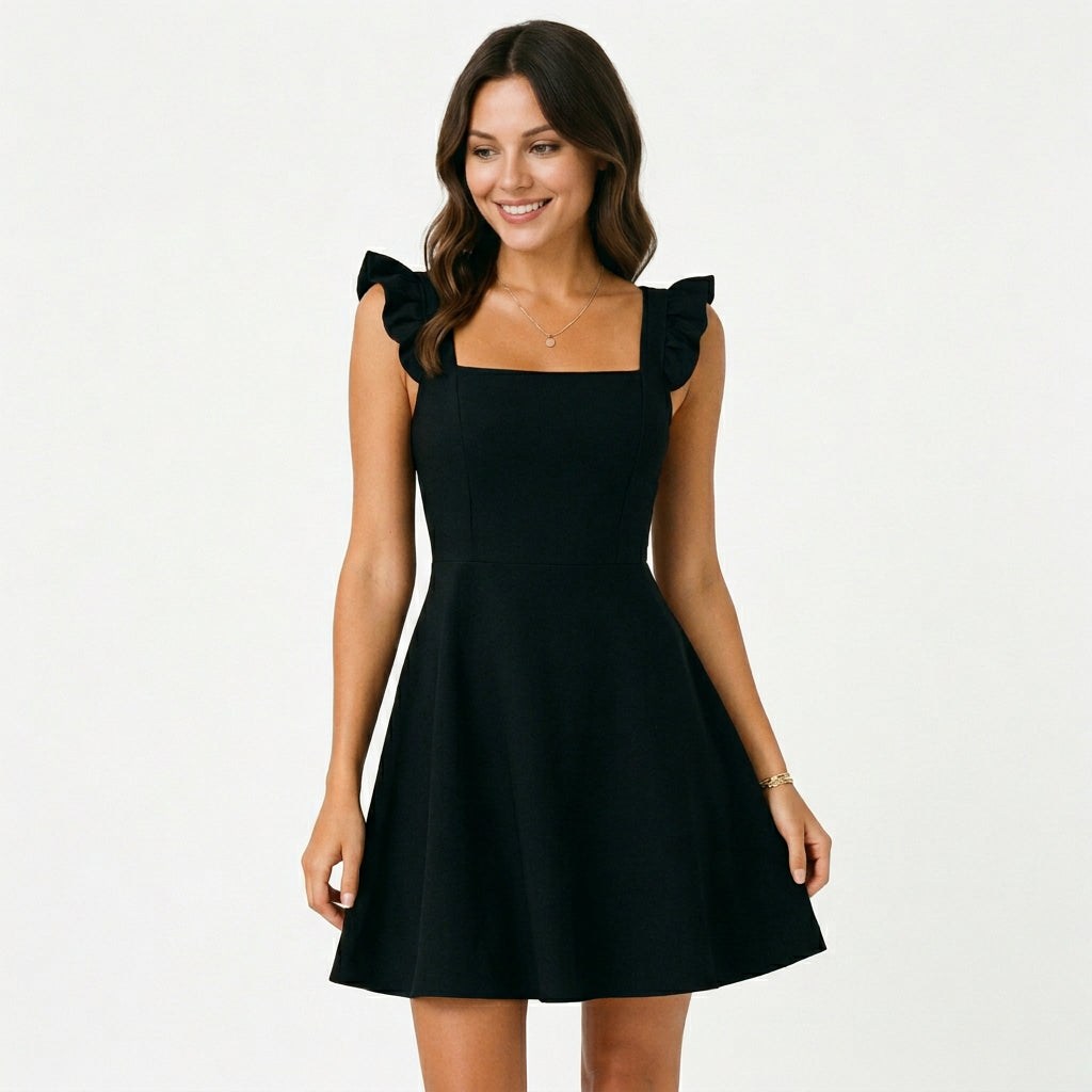 Rosaria Ruffle Strap Mini Dress