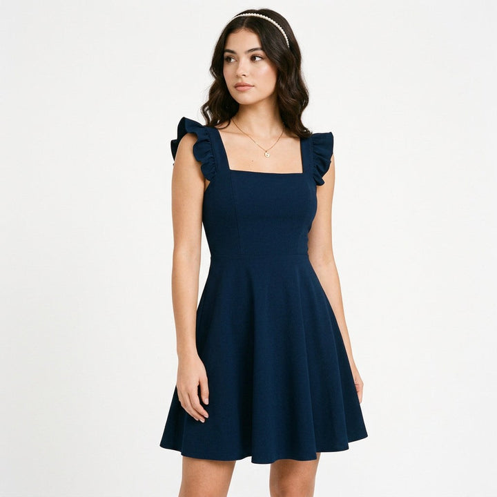 Rosaria Ruffle Strap Mini Dress