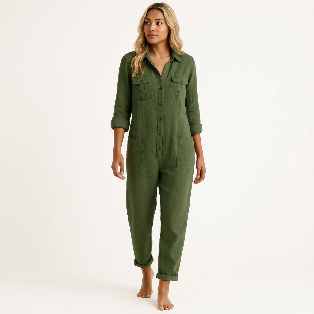 Lysandra Jumpsuit with Button Front
