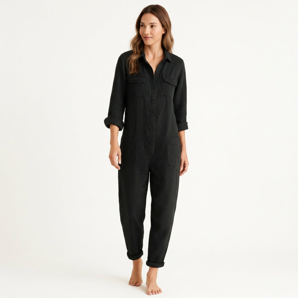 Lysandra Jumpsuit with Button Front
