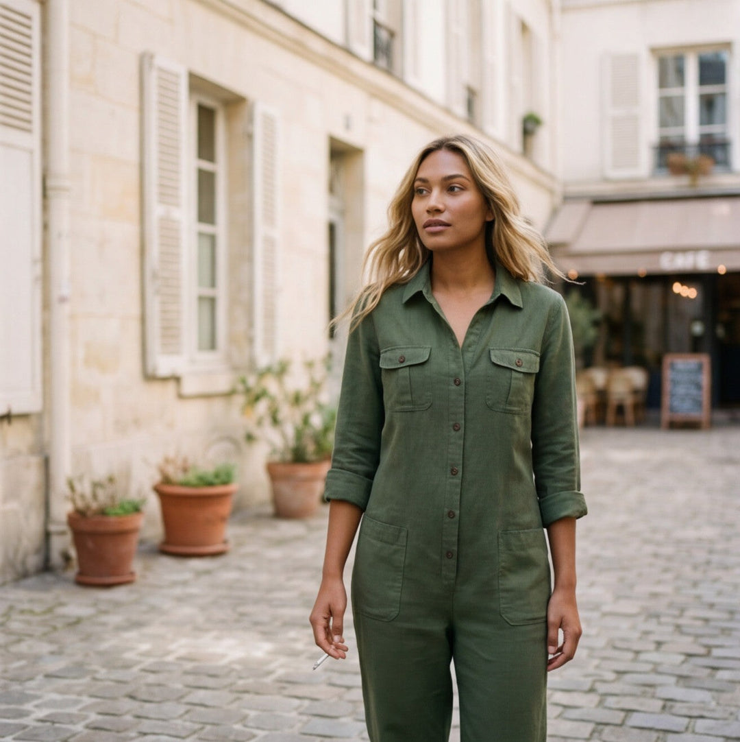 Lysandra Jumpsuit with Button Front