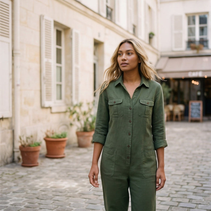 Lysandra Jumpsuit with Button Front