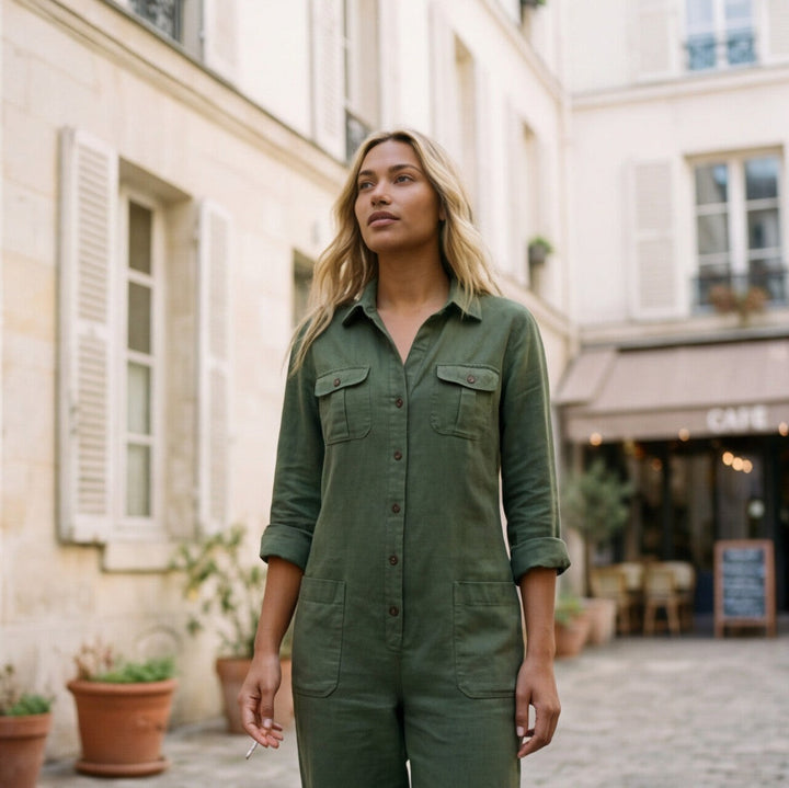 Lysandra Jumpsuit with Button Front