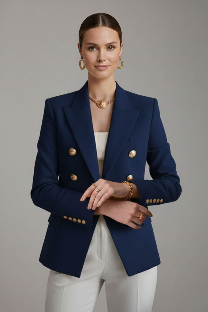 Vesalia Gold Button Blazer