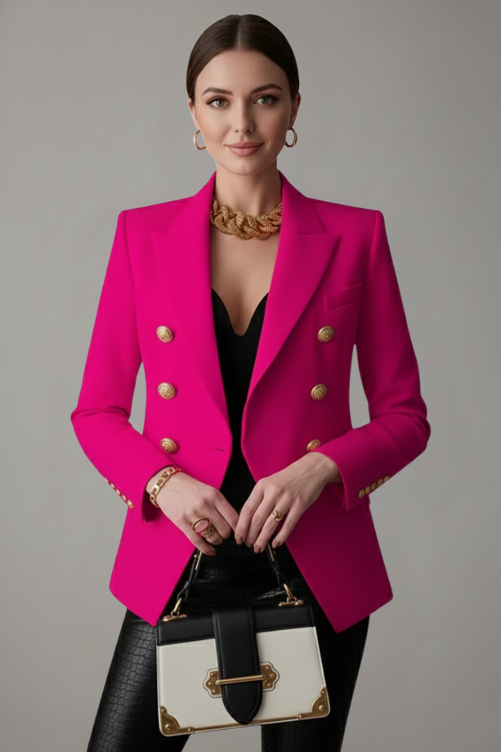 Vesalia Gold Button Blazer