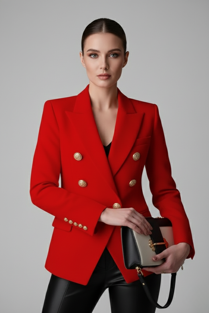 Vesalia Gold Button Blazer