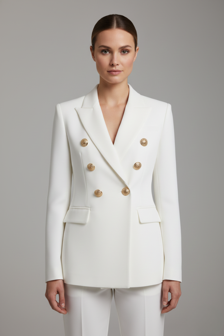Vesalia Gold Button Blazer