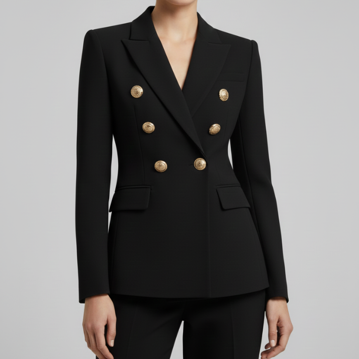 Vesalia Gold Button Blazer