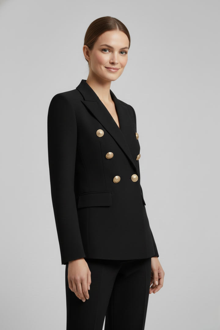 Vesalia Gold Button Blazer