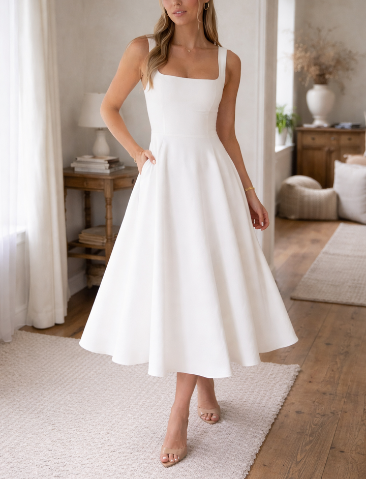 Bellamira Sleeveless A Line Midi Dress