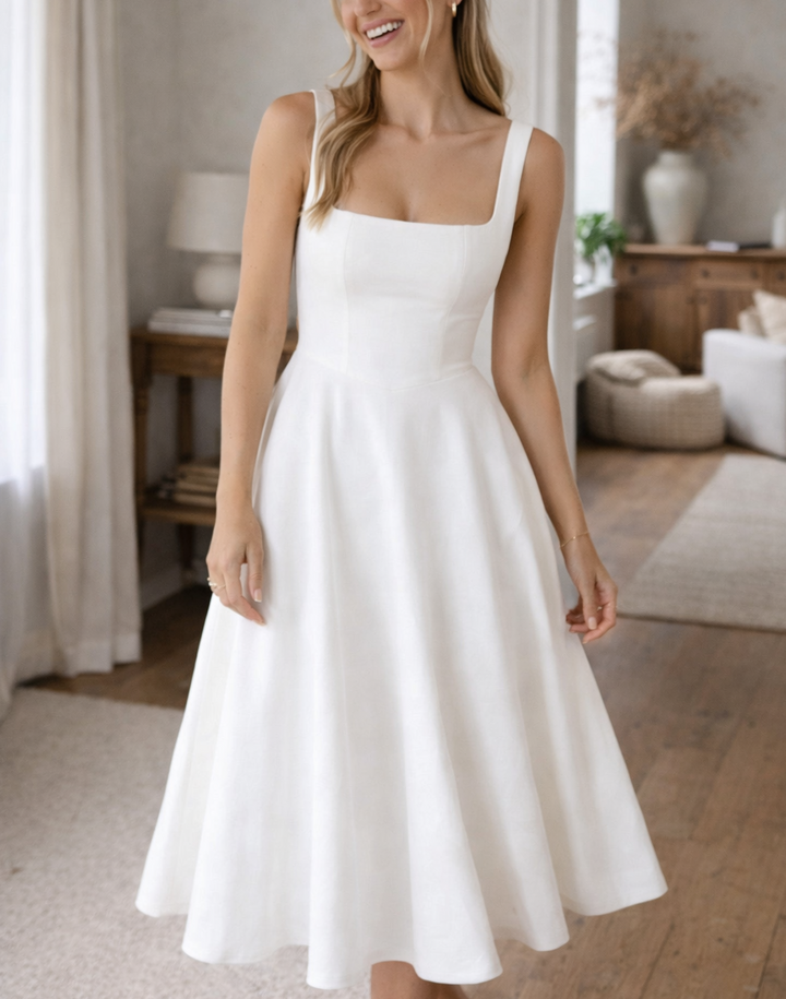 Bellamira Sleeveless A Line Midi Dress