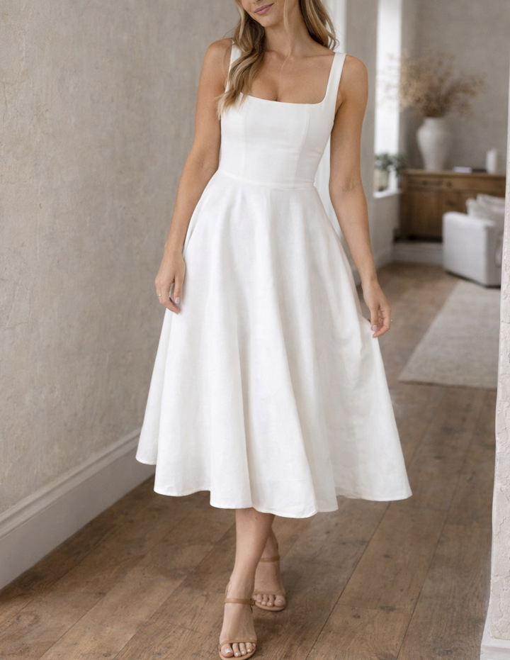 Bellamira Sleeveless A Line Midi Dress