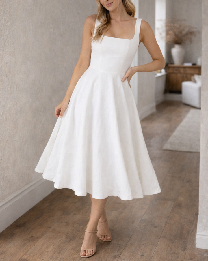 Bellamira Sleeveless A Line Midi Dress