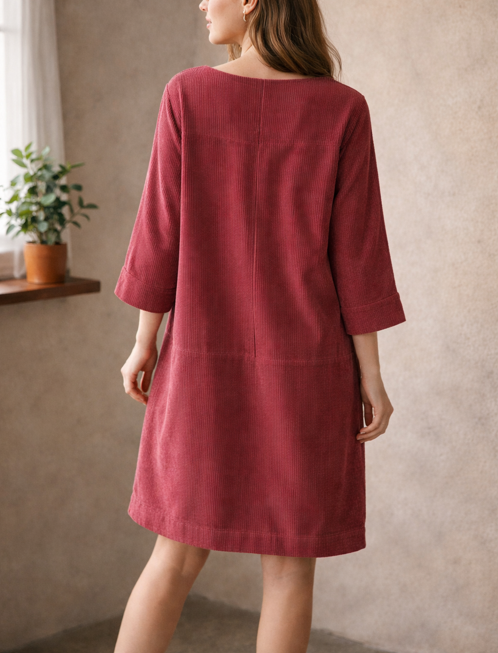 Valleria Long Sleeve Dress Round Neckline