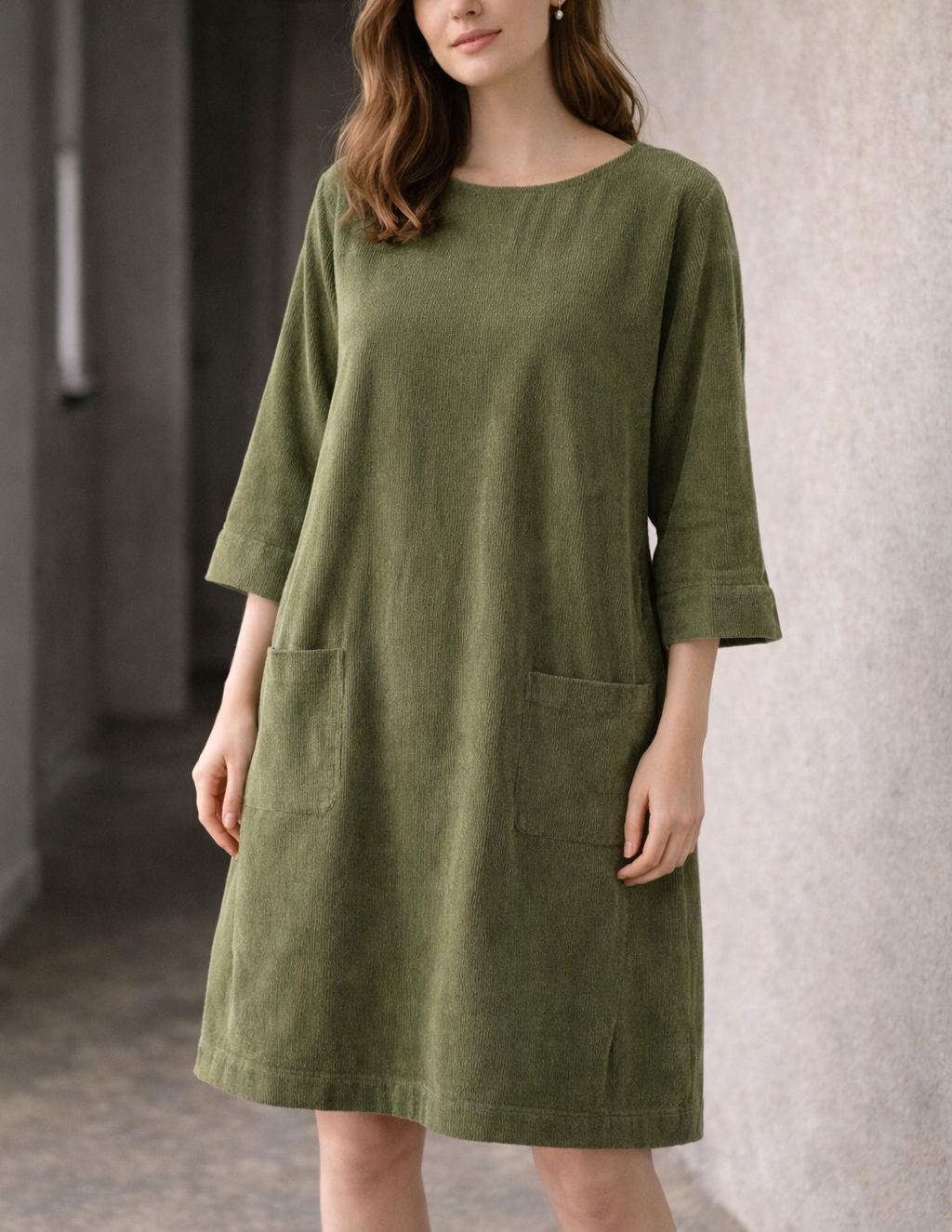 Valleria Long Sleeve Dress Round Neckline