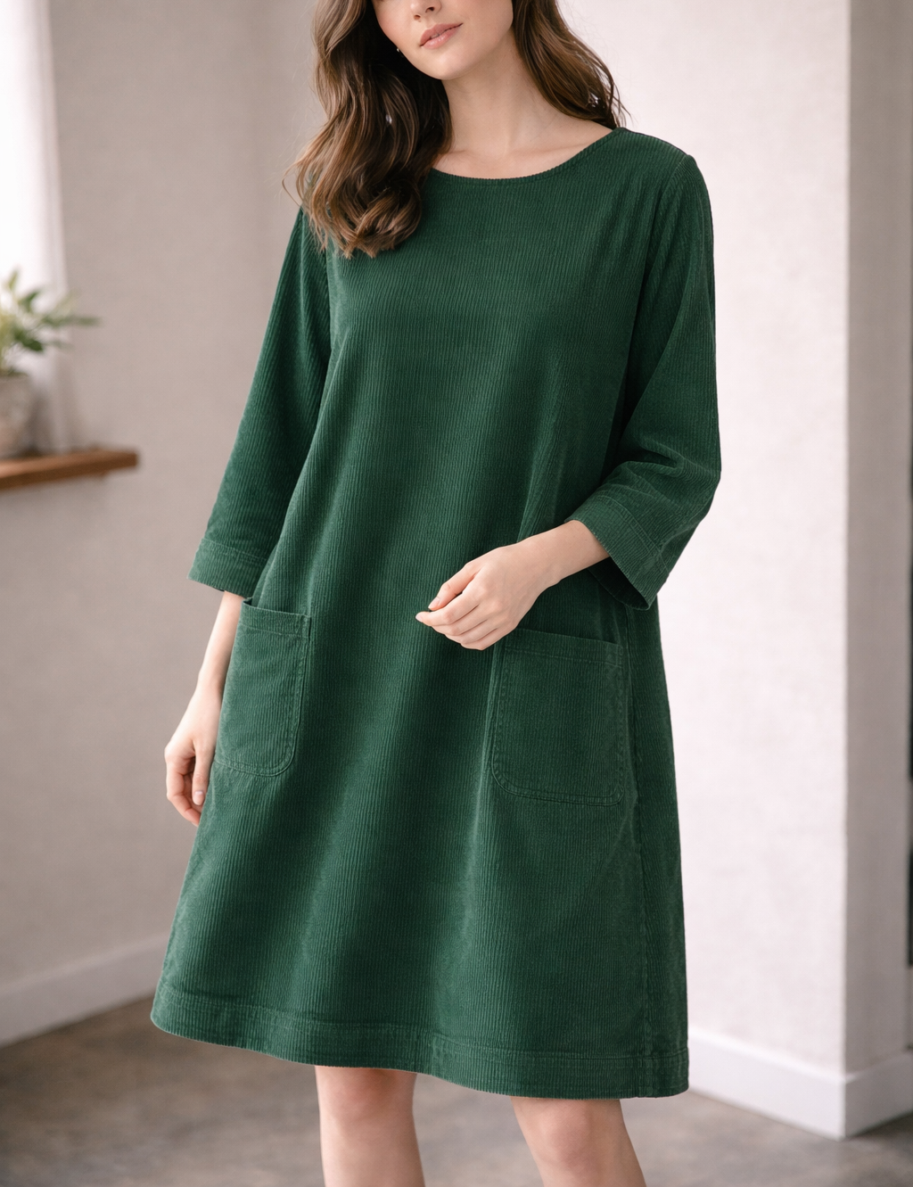 Valleria Long Sleeve Dress Round Neckline