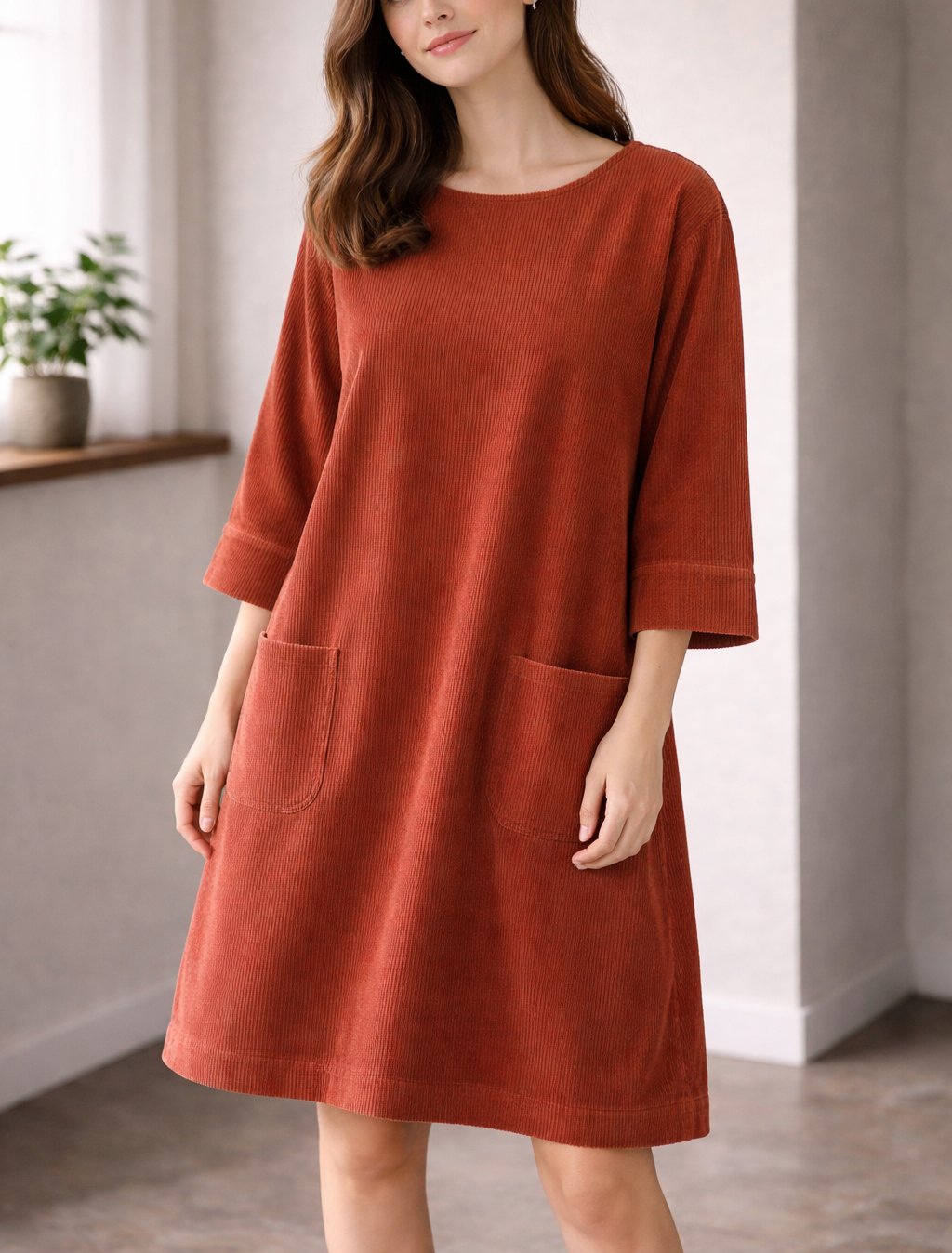 Valleria Long Sleeve Dress Round Neckline