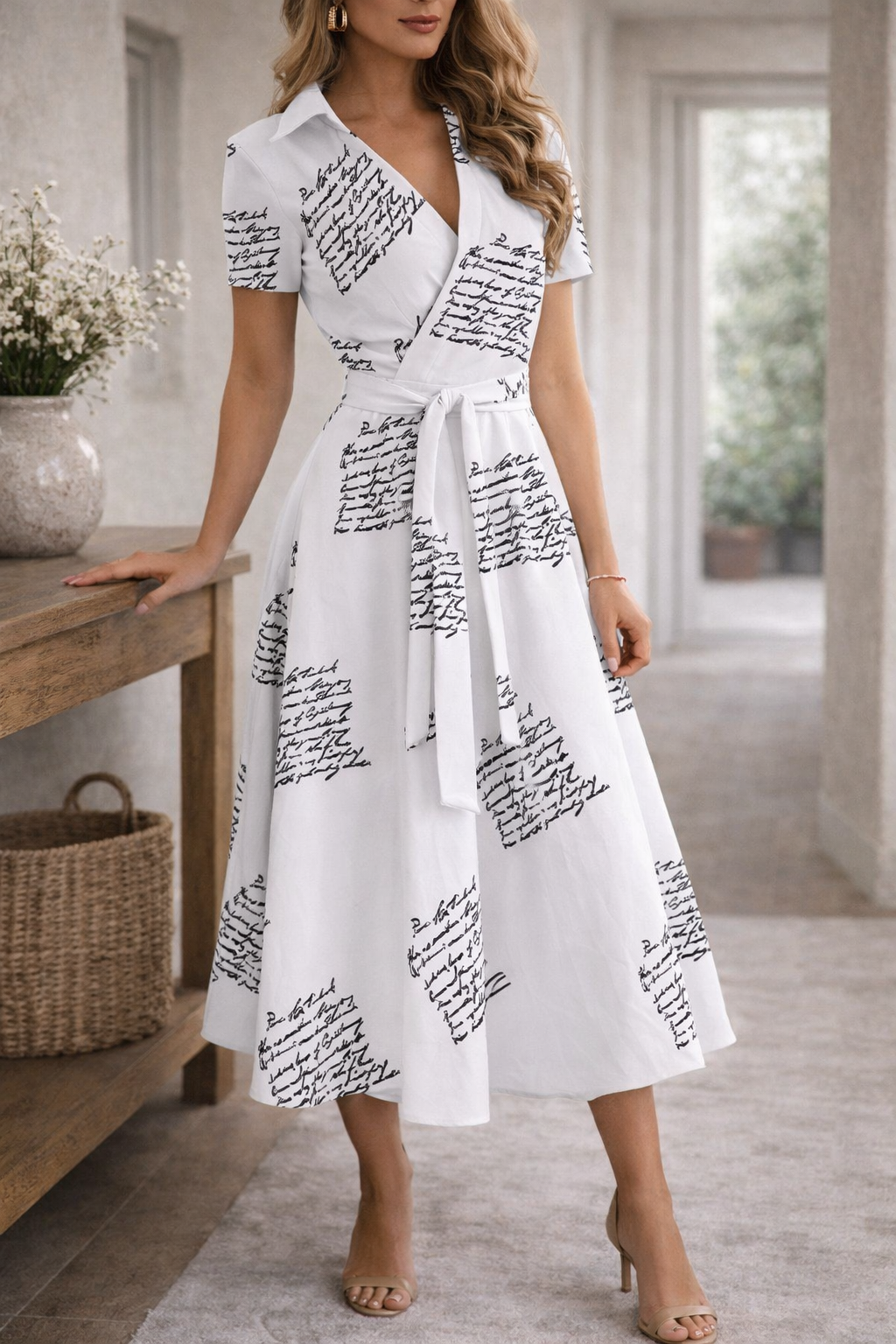 Valerina Belted Off Shoulder Midi Dress