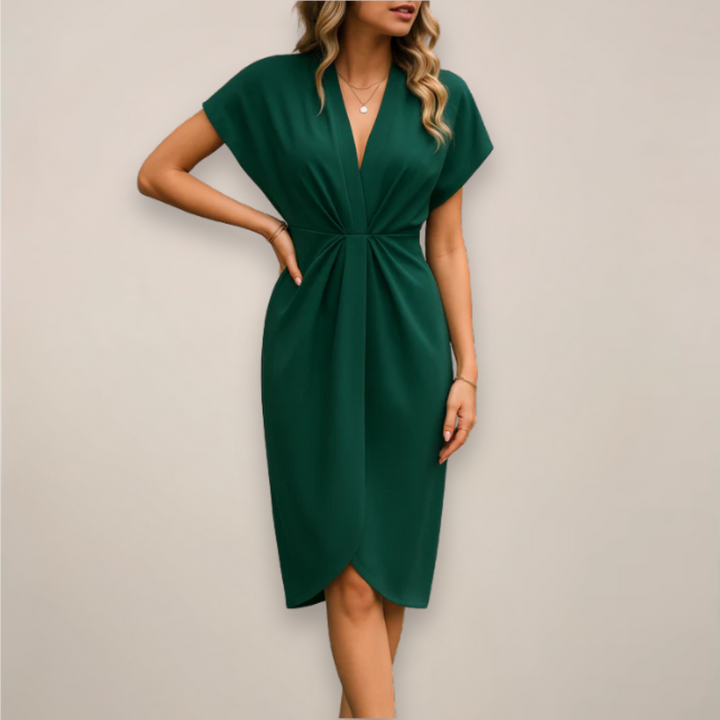 Cosima Elegant Midi Wrap Dress