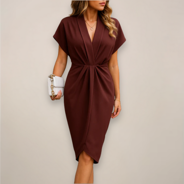Cosima Elegant Midi Wrap Dress