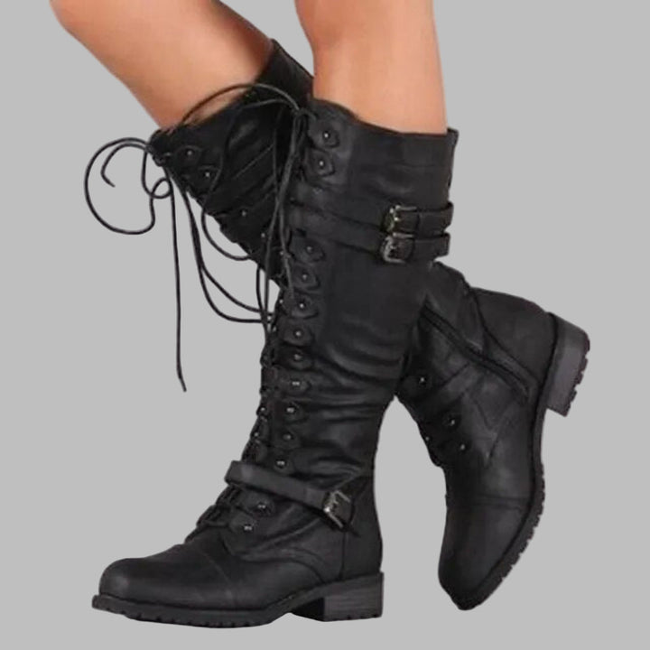 Yolanda Lace Up Combat Boots
