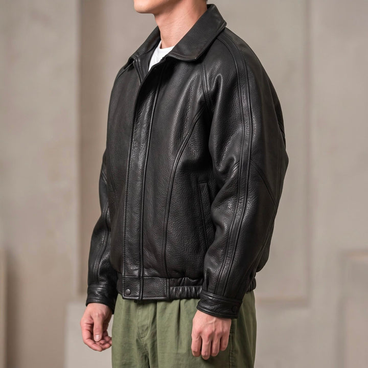 Micheal Leather Zip Jacket