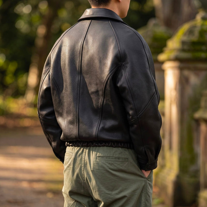 Micheal Leather Zip Jacket