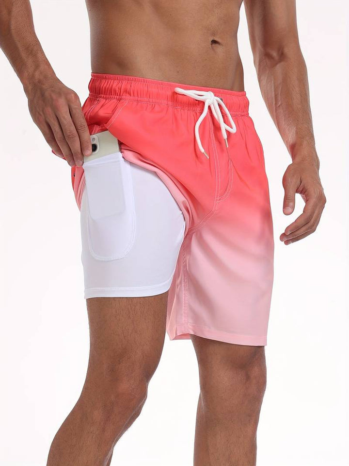 Luso Flamingo Print Swim Trunk