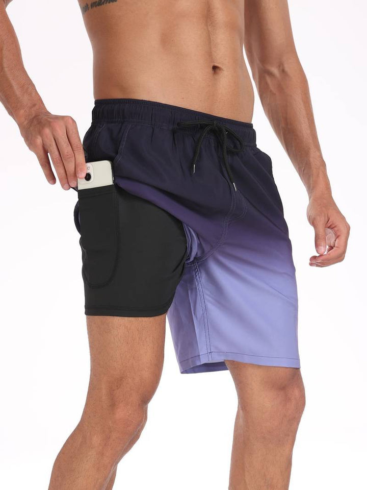 Luso Flamingo Print Swim Trunk