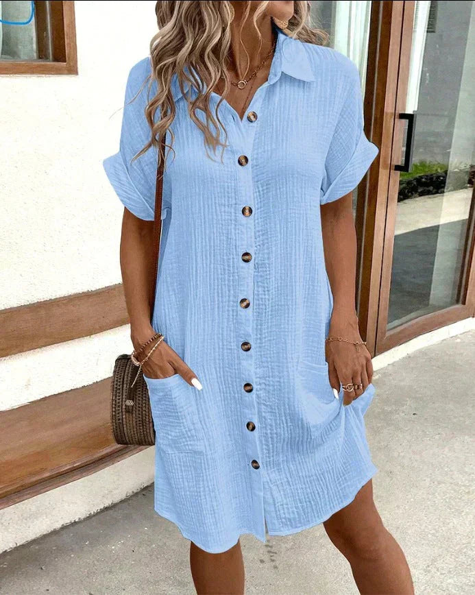 Marzella Cotton Polo Shirt Dress