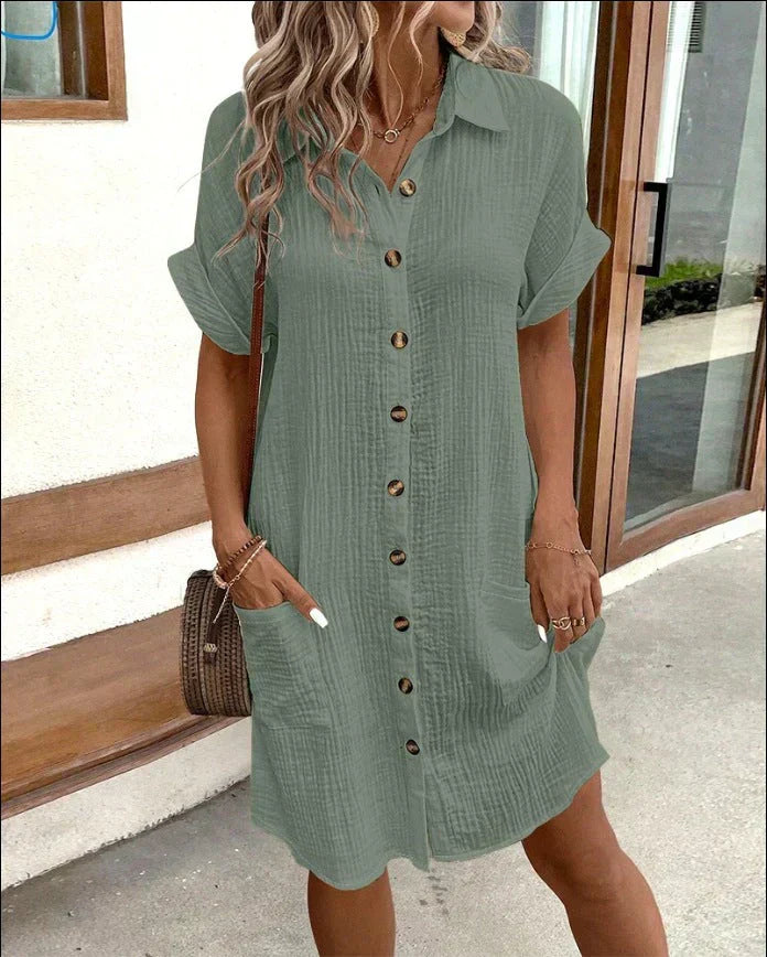 Marzella Cotton Polo Shirt Dress