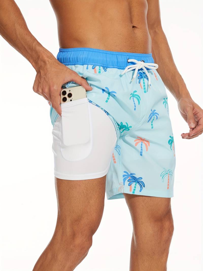 Luso Flamingo Print Swim Trunk