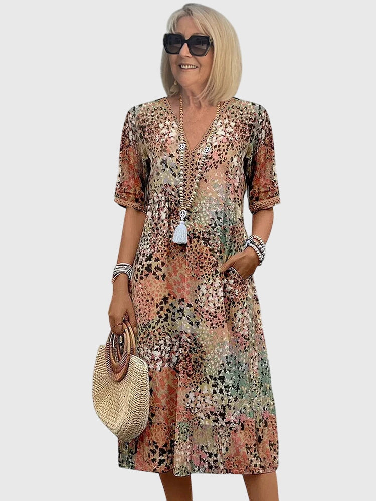 Evelyne Floral Midi Dress