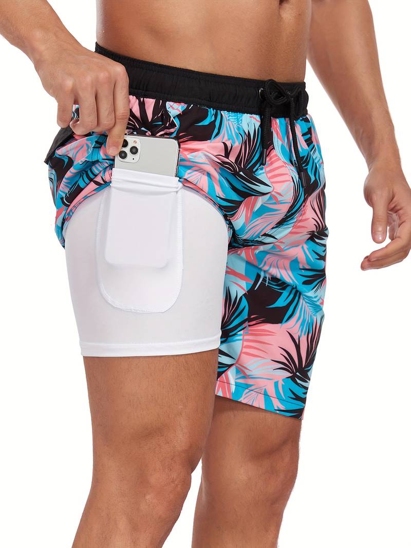 Luso Flamingo Print Swim Trunk